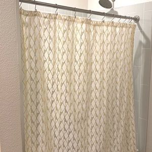 Threshold shower curtain